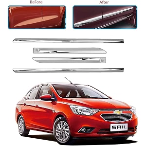 carshade full chrome set of 4pcs side beading side cladding compatible for sail uva