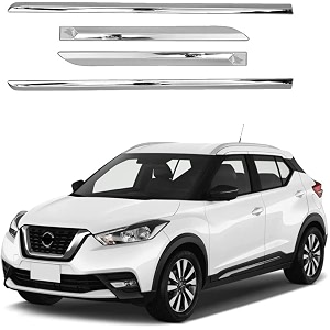 carshade full chrome set of 4pcs side beading side cladding compatible for kicks