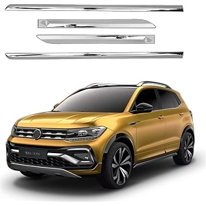 carshade full chrome set of 4pcs side beading side cladding compatible for tigaun