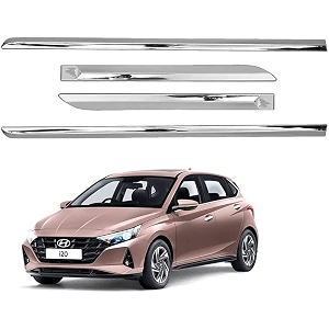 carshade full chrome set of 4pcs side beading side cladding compatible for i-20