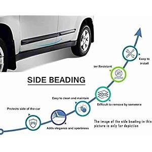 carshade full chrome set of 4pcs side beading side cladding compatible for old vitara brezza old model