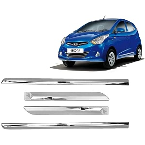 carshade full chrome set of 4pcs side beading side cladding compatible for eon