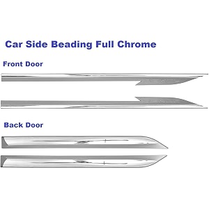 carshade full chrome set of 4pcs side beading side cladding compatible for venue