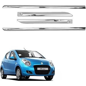 carshade full chrome set of 4pcs side beading side cladding compatible for maruti a star