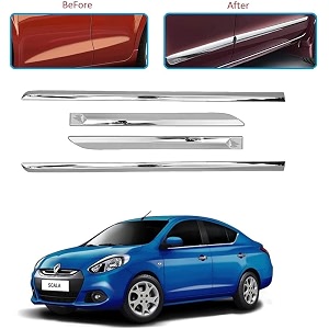 carshade full chrome set of 4pcs side beading side cladding compatible for scala