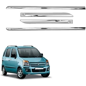 carshade full chrome set of 4pcs side beading side cladding compatible for wagon-r type iv 2019