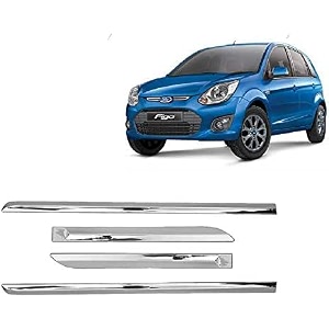 carshade full chrome set of 4pcs side beading side cladding compatible for figo