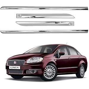 carshade full chrome set of 4pcs side beading side cladding compatible for linea