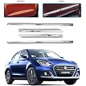 CARSHADE Full Chrome Set of 4pcs Side Beading Side Cladding Compatible for Swift DZIRE (Type 1)