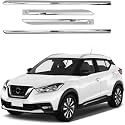 CARSHADE Full Chrome Set of 4pcs Side Beading Side Cladding Compatible for Kicks