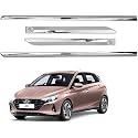 CARSHADE Full Chrome Set of 4pcs Side Beading Side Cladding Compatible for i-20