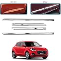 CARSHADE Full Chrome Set of 4pcs Side Beading Side Cladding Compatible for Swift (Type IV) 2018
