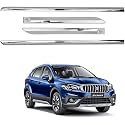 CARSHADE Full Chrome Set of 4pcs Side Beading Side Cladding Compatible for Maruti BALENO