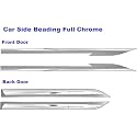 CARSHADE Full Chrome Set of 4pcs Side Beading Side Cladding Compatible for Venue