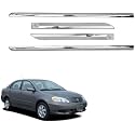 CARSHADE Full Chrome Set of 4pcs Side Beading Side Cladding Compatible for Corolla Big