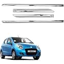 CARSHADE Full Chrome Set of 4pcs Side Beading Side Cladding Compatible for Maruti A Star
