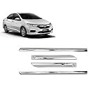 CARSHADE Full Chrome Set of 4pcs Side Beading Side Cladding Compatible for Honda City IDTEC