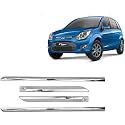 CARSHADE Full Chrome Set of 4pcs Side Beading Side Cladding Compatible for FIGO