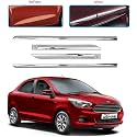 CARSHADE Full Chrome Set of 4pcs Side Beading Side Cladding Compatible for FIGO Aspire