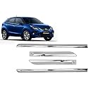 CARSHADE Full Chrome Set of 4pcs Side Beading Side Cladding Compatible for GLANZA Present Model