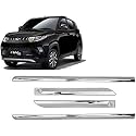 CARSHADE Full Chrome Set of 4pcs Side Beading Side Cladding Compatible for KUV 100