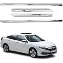 CARSHADE Full Chrome Set of 4pcs Side Beading Side Cladding Compatible for Civic
