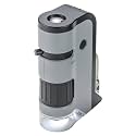 Carson MicroFlip 100x-250x, LED UV Pocket Microscope with Smartphone Clip, STEM Education (MP-250)