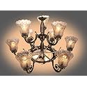 Carsten 5 Light Modern Design Golden Antique Jhoomar/Chandelier/Jhoomar Hanging Light/Jhoomar Ceiling Light to Décor Home/Living Room/Bedroom/Office/Dining/Cafe/Restaurants (with Bulb)