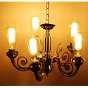 Carsten 5 Light Without Glass Chandelier for Home/Jhoomar Hanging Light/Jhoomar Ceiling Light to Décor Home/Living Room/Bedroom/Office/Dining/Cafe/Restaurants (with Bulb)