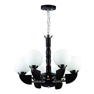 carsten 6 light galaxy shaped brownish color chandelier jhoomer ceiling light with bulb