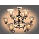 Carsten Antique and Modern Design Black Antique Color Chandelier Jhoomer Ceiling Light (with Bulb)