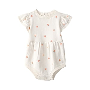 Carters Baby Girl Peach Romper Half-Sleeve