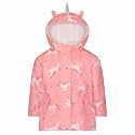 Carter's Toddler &amp; Little Girls' Midweight Fleece Lined Hooded Raincoat Rain Jacket