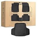 CARTIST Floor Mats for Honda Accord 2023-2026 2027(Gasoline & Hybrid), All Weather Floor Mats & Cargo Liner for Accord Accessories, Heavy Duty, Anti-Slip