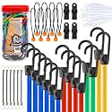 CARTMAN 32-Piece Bungee Cord Assortment with Hooks