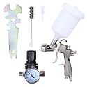 CARTMAN MP-400 HVLP Spray Gun, 1.3 mm Nozzle, 20.2 oz Cup, Regulator