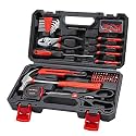 Cartman Red 126Piece Tool Set General Household Hand Tool Kit with Plastic Toolbox Storage Case