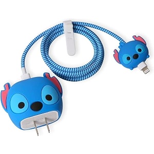 cartoon 3d design protective case for 18w 20w iphone 14 13 12 11 pro max fast charging cable adapter charger cute cartoon lightning data cable case for iphone charger stevens - blue