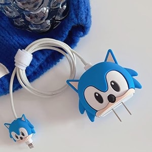 cartoon 3d design protective case for 18w 20w iphone 14 13 12 11 pro max fast charging cable adapter charger cute cartoon lightning data cable case for iphone charger blue cat