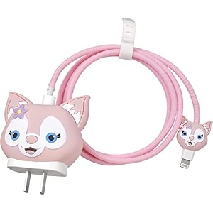 cartoon 3d design protective case for 18w 20w iphone 14 13 12 11 pro max fast charging cable adapter charger cute cartoon lightning data cable case for iphone charger pink lina