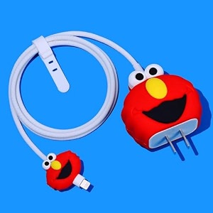 cartoon 3d design protective case for 18w 20w iphone 14 13 12 11 pro max fast charging cable adapter charger cute cartoon lightning data cable case for iphone charger red sesame