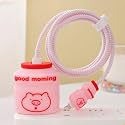 Cartoon 3D Design Protective Case for 18W 20W iPhone 14 13 12 11 Pro Max Fast Charging Cable Adapter Charger, Cute Cartoon Lightning Data Cable Case for iPhone Charger, Yakult, Pink