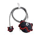 Cartoon 3D Design Protective Case for 18W 20W iPhone 14 13 12 11 Pro Max Fast Charging Cable Adapter Charger,Cute Cartoon Lightning Data Cable Case for iPhone,Bull Dog,Multicolour