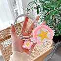 Cartoon 3D Design Protective Case for 18W 20W iPhone 14 13 12 11 Pro Max Fast Charging Cable Adapter Charger, Cute Cartoon Lightning Data Cable Case for iPhone Charger Pink Star