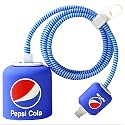 Cartoon 3D Design Protective Case for 18W 20W iPhone 14 13 12 11 Pro Max Fast Charging Cable Adapter Charger,Cute Cartoon Lightning Data Cable Case for iPhone,Pepsi Cola,Multicolor