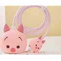 Cartoon 3D Design Protective Case for 18W 20W iPhone 14 13 12 11 Pro Max Fast Charging Cable Adapter Charger,Cute Cartoon Lightning Data Cable Case for iPhone Charger,Pijie Pig,Pink