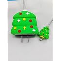 Cartoon 3D Design Protective Case for 18W 20W iPhone 14 13 12 11 Pro Max Fast Charging Cable Adapter Charger,Cute Cartoon Lightning Data Cable Case for iPhone,Xmas Tree,Multicolor