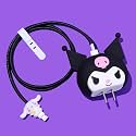 Cartoon 3D Design Protective Case for 18W 20W iPhone 14 13 12 11 Pro Max Fast Charging Cable Adapter Charger,Cute Cartoon Lightning Data Cable Case for iPhone,Black Merlot White Dog