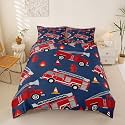 Cartoon Car Duvet Cover Set Kids Boys Twin