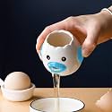 Cartoon Egg Separator Mini Egg White and Yolk Separator Practical and Simple Ceramic Egg Separator Suitable for Kitchen Baking Small Tools (Pink)